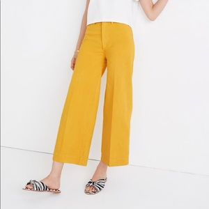 Madewell Emmett Wide-Leg Crop Pants in yellow
